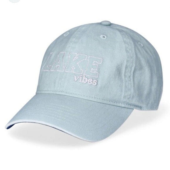 NWT Ocean Breeze “Lake Vibes” 100% Cotton Cap Hat - Picture 1 of 7